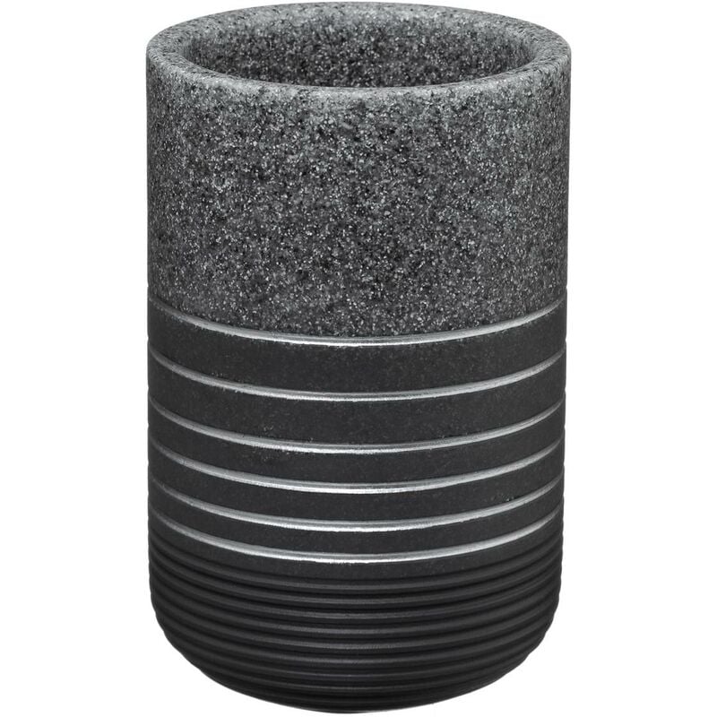 foto del prodotto vaso per spazzolini da denti silver grigio 5five