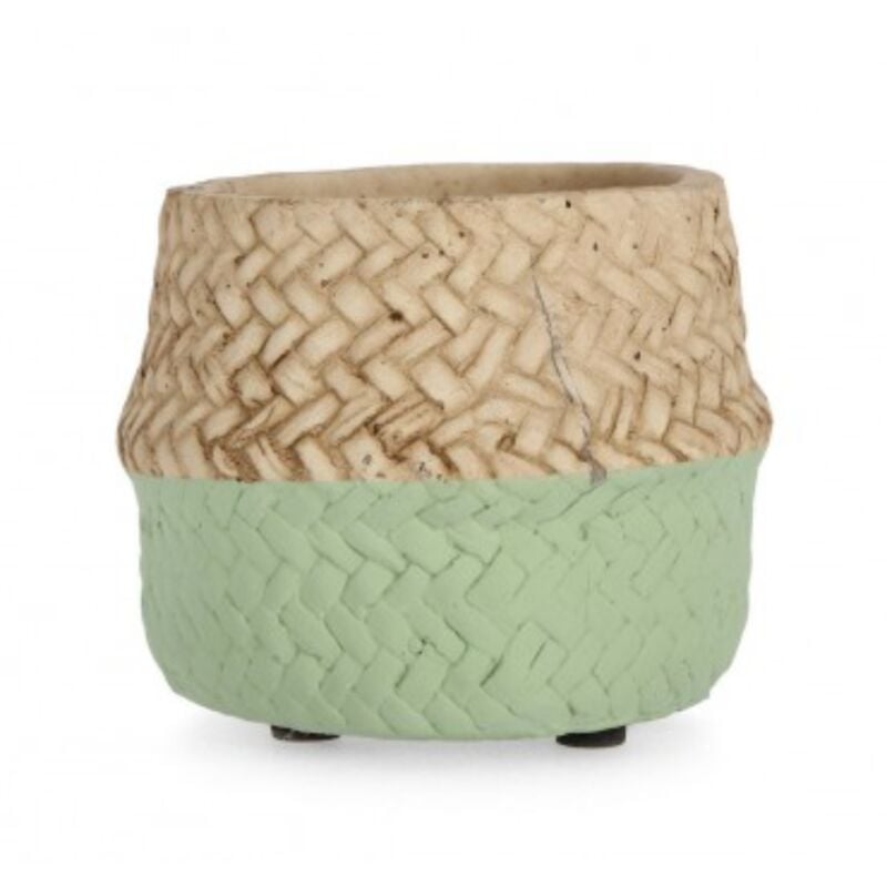 foto del prodotto vaso per uso interno brazil tondo naturale cemento 10x8h nero