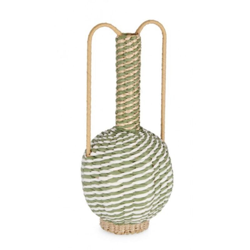 foto del prodotto vaso per uso interno ed esterno namibia anfora alto 23x50h -nero rosso