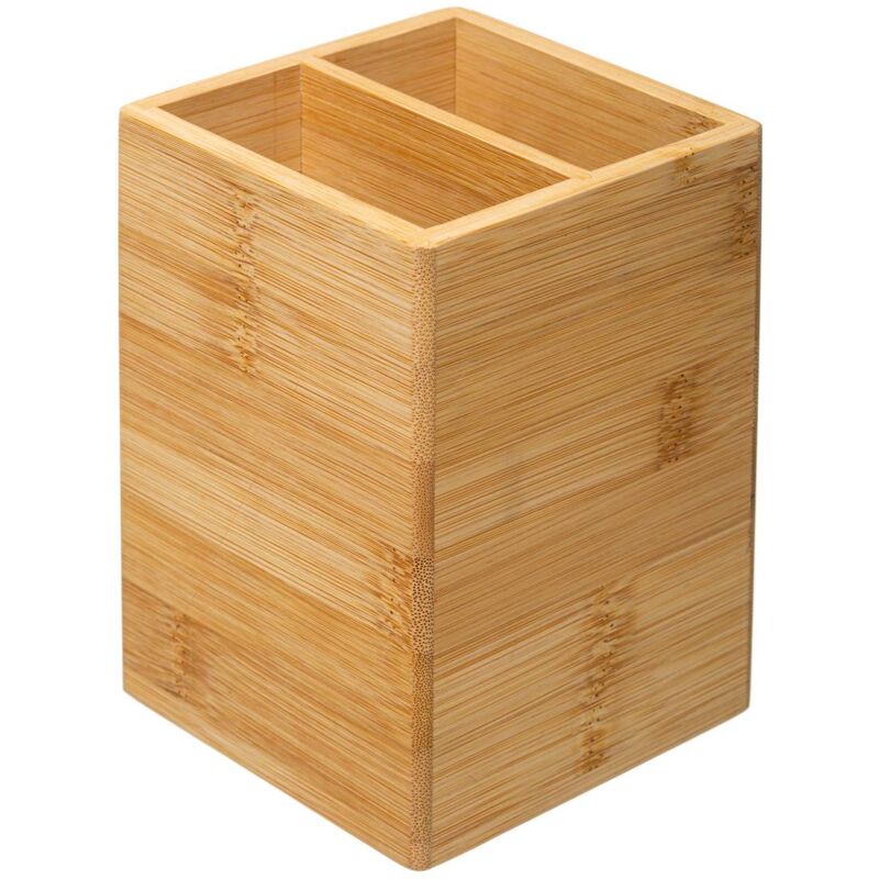 foto del prodotto vaso per utensili in bamb a 2 scomparti 5five