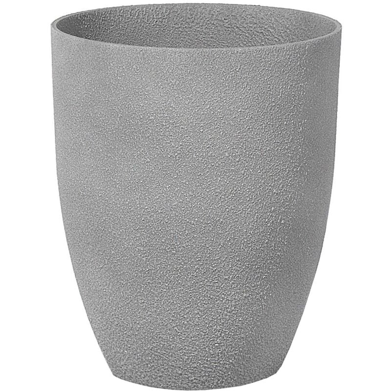 foto del prodotto vaso piante esterno in poliresina simil pietra grigia 35 x 35 x 42 cm croton