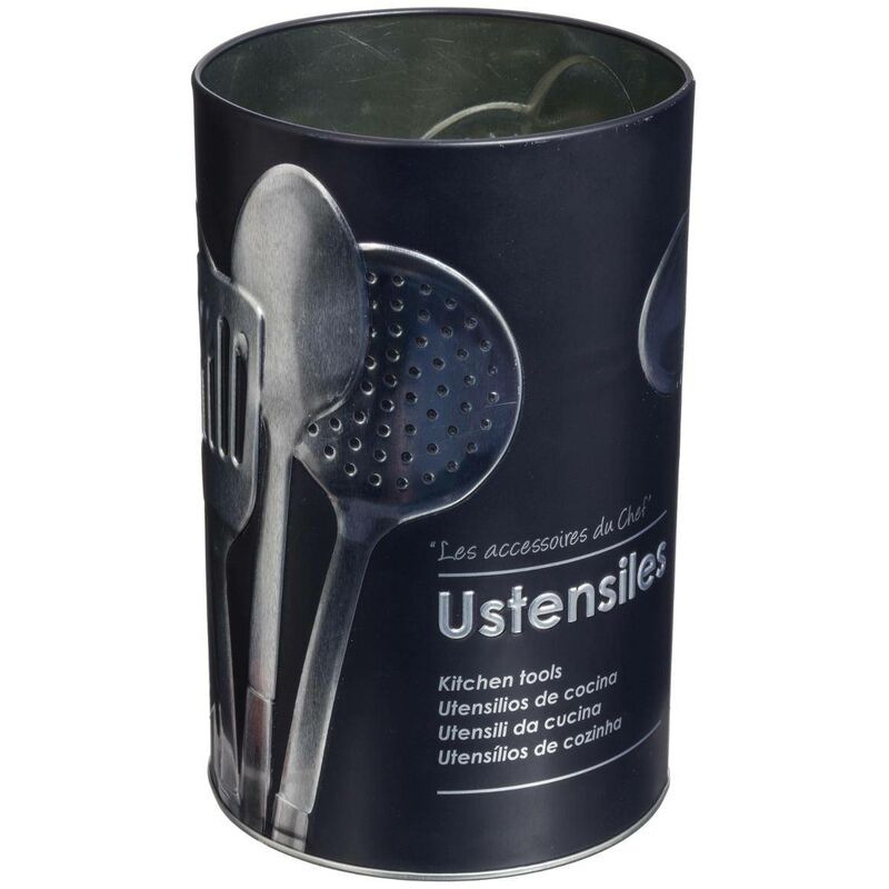 foto del prodotto vaso portautensili in metallo black edition nero 5five