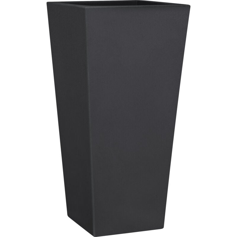 foto del prodotto vaso quadrato alto resina eros cm. 80 antracite