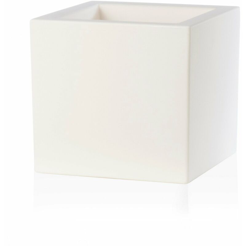 foto del prodotto vaso quadrato bianco 24,5x24,5 cm h 24,5 mod. schio cubo