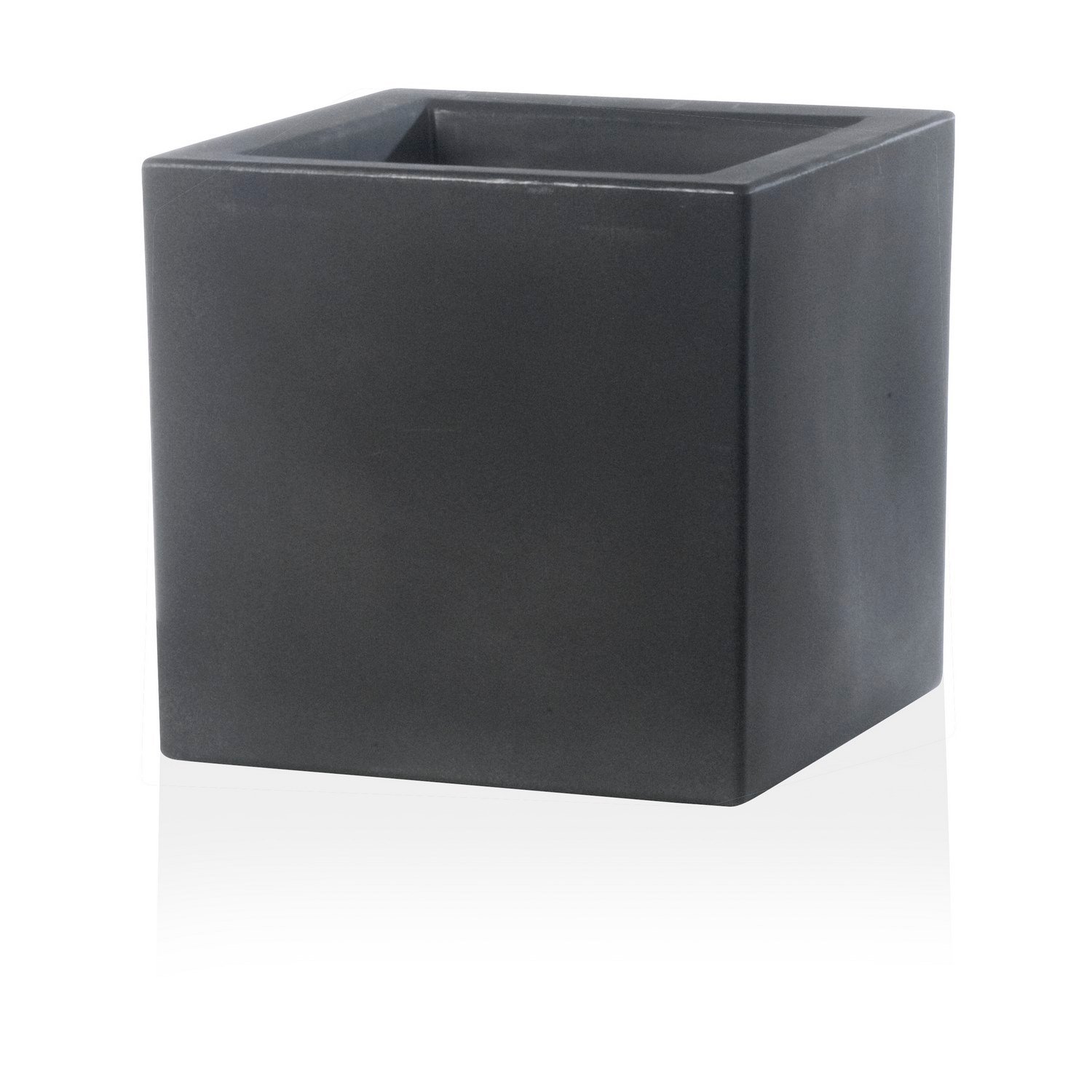 foto del prodotto vaso quadrato colore antracite 58x58 cm h 58 mod. schio cubo
