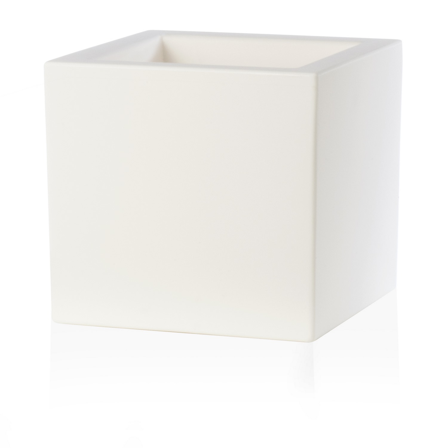 foto del prodotto vaso quadrato colore bianco 50x50 cm h 50 mod. schio cubo
