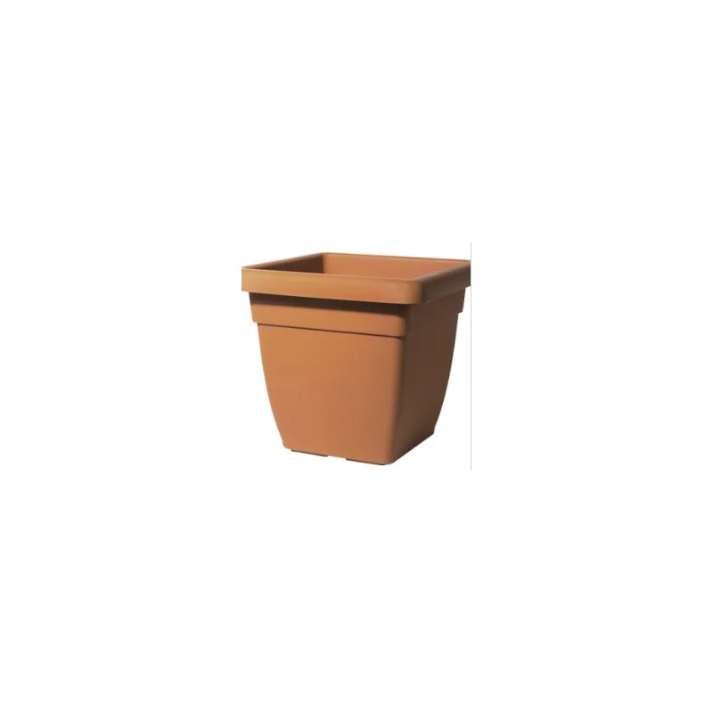 foto del prodotto vaso quadrato in materiale plastico atena telcom per fiori e piante 40x40xh35cm