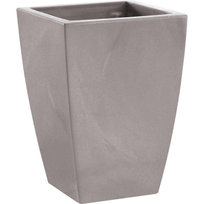 foto del prodotto vaso quadrato resina logos cm. 30 cenere