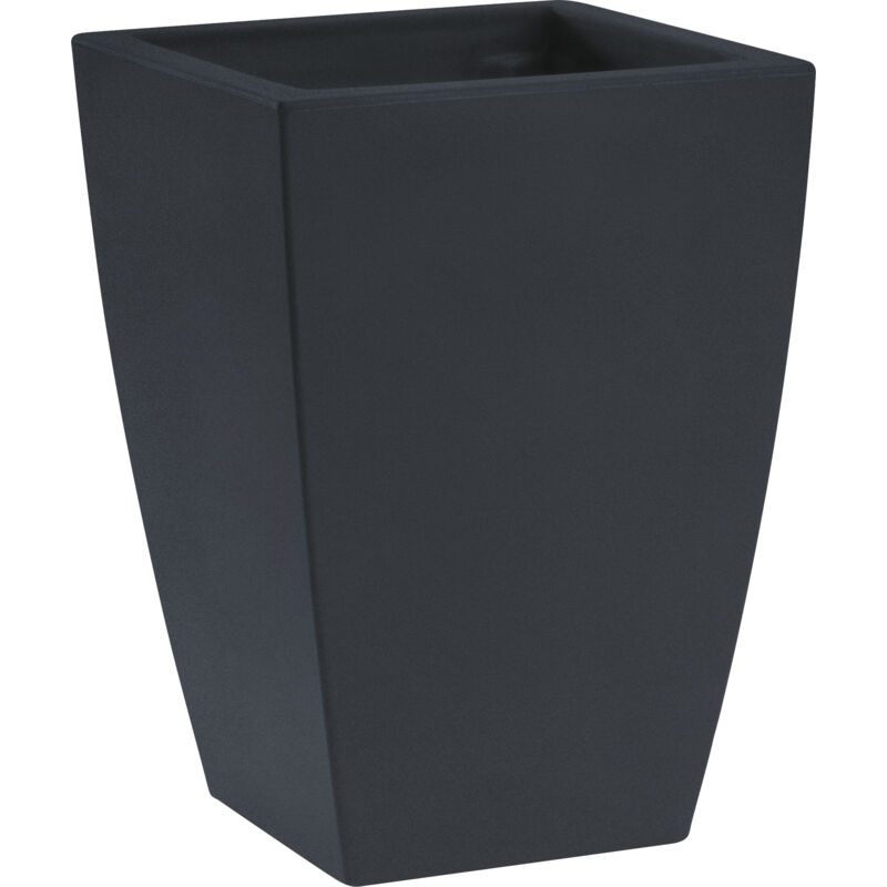 foto del prodotto vaso quadrato resina logos cm. 40 antracite