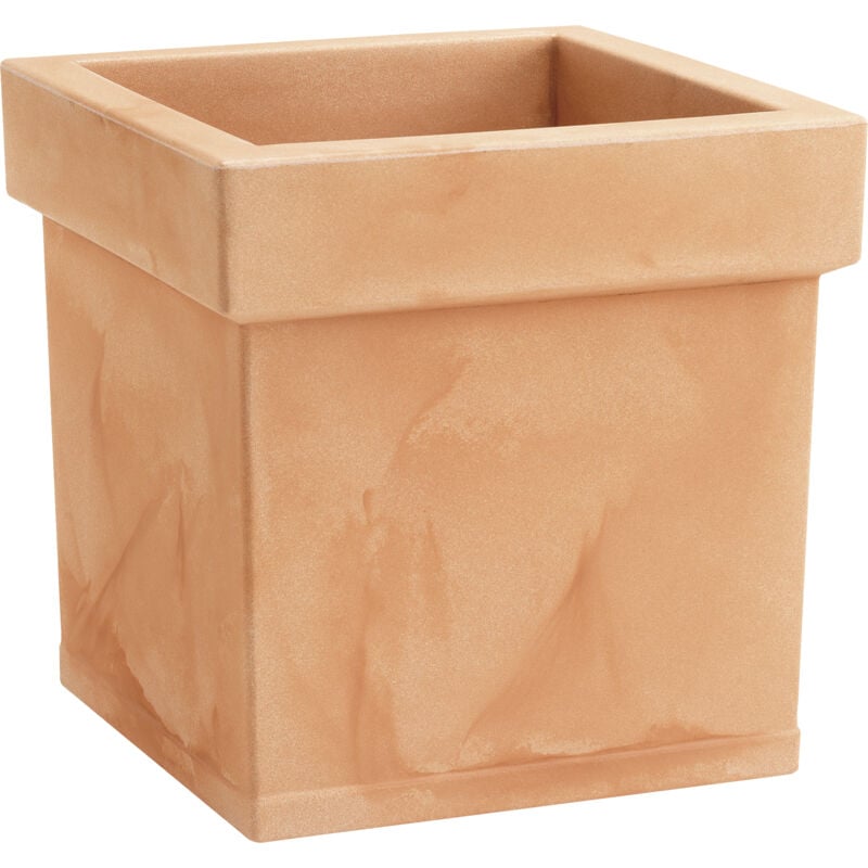 foto del prodotto vaso quadrato resina themis cm. 40 antracite