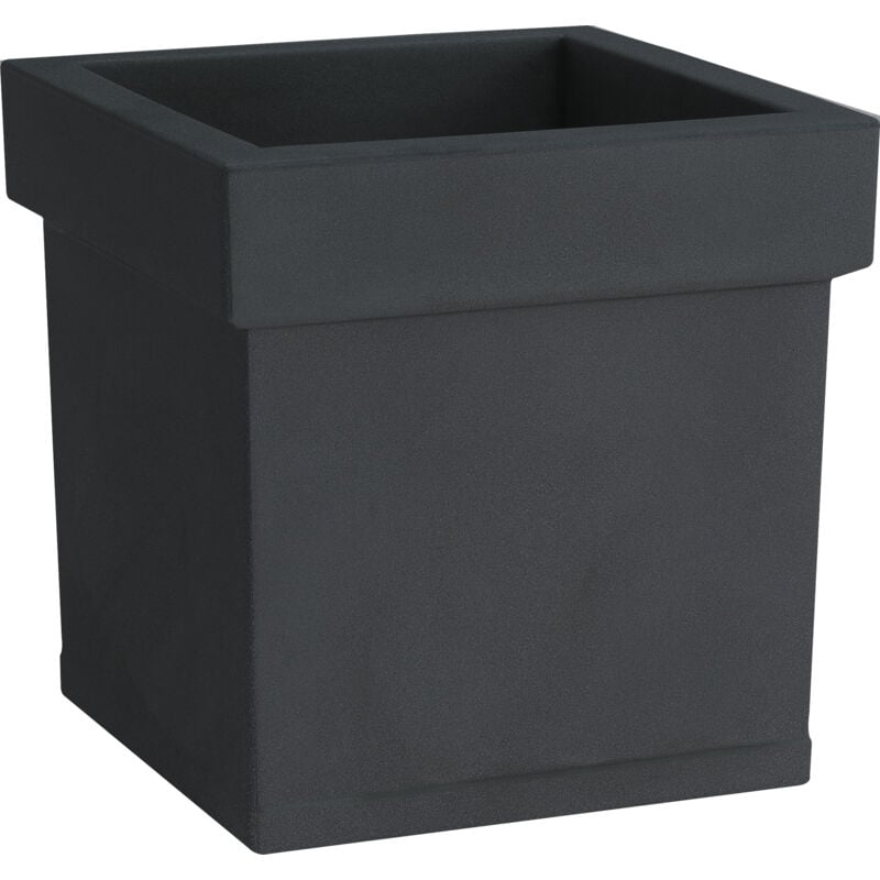 foto del prodotto vaso quadrato resina themis cm. 40 avana