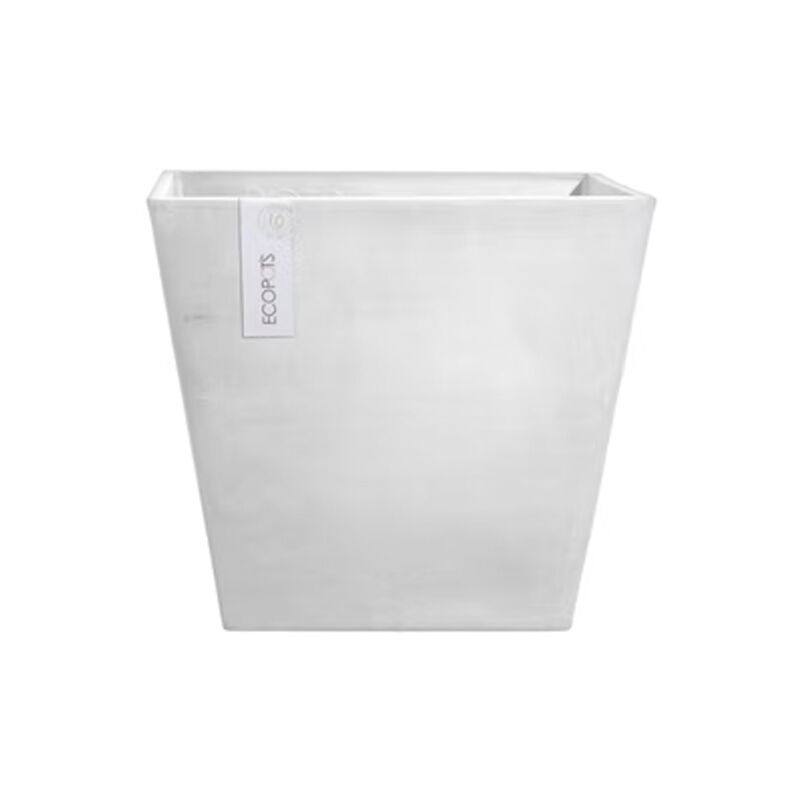 foto del prodotto vaso quadrato rotterdam grigio chiaro 20x20xh17,5cm ecopots