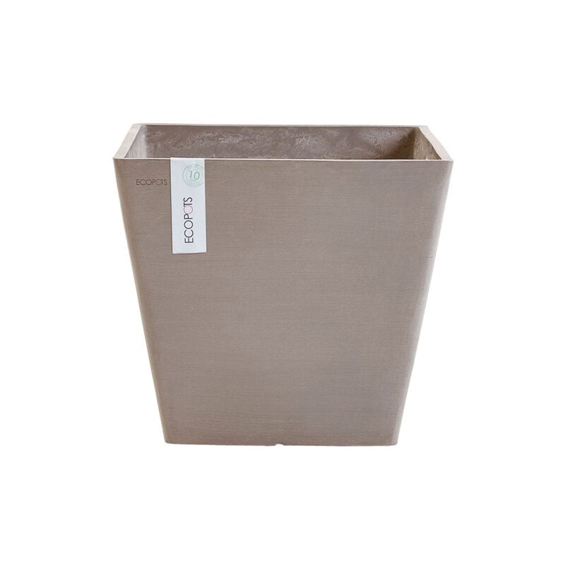 foto del prodotto vaso quadrato rotterdam tortora 20x20xh17,5cm ecopots