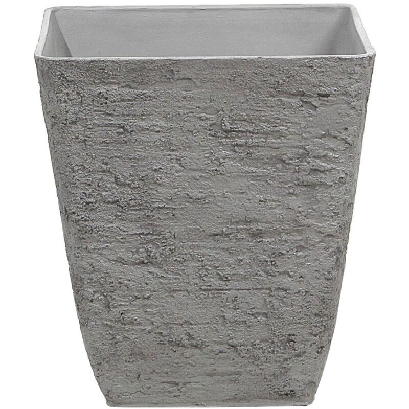 foto del prodotto vaso quadrato simil pietra grigia per interni e esterni 39 x 39 x 43 cm delos