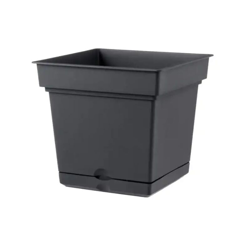 foto del prodotto vaso quadrato still elements 38 antracite in plastica riciclata 38x38xh38cm