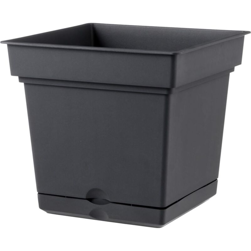 immagine 0 del prodotto vaso quadrato still elements in plastica colorati da esterno per fiori e piante fog grey 47 cm