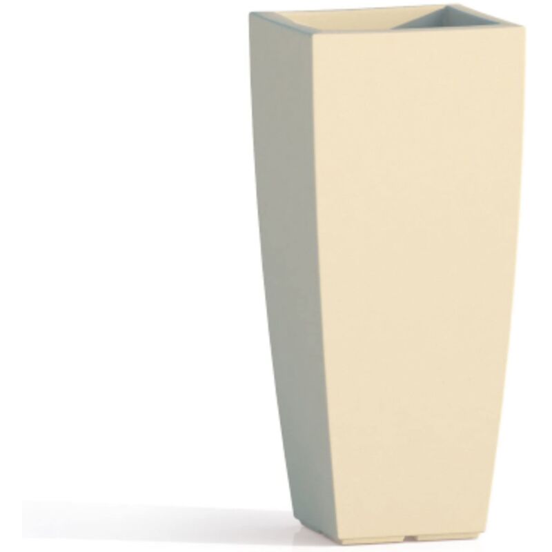 immagine 0 del prodotto vaso quadro mod stilo in polietilene colore avorio cm 33x33x70h interno esterno piante fiori