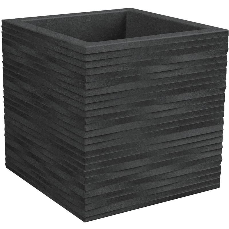 foto del prodotto vaso quadro resina elegance cm. 29,5 antracite