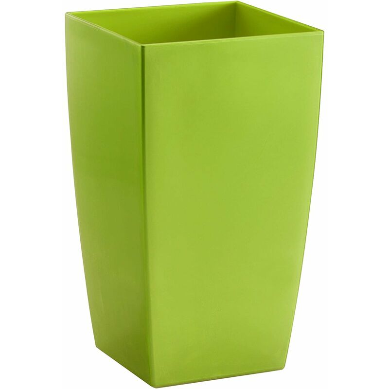 foto del prodotto vaso rettangolare algarve in plastica colorati da esterno e giardino per fiori e piante 26 cm oliva