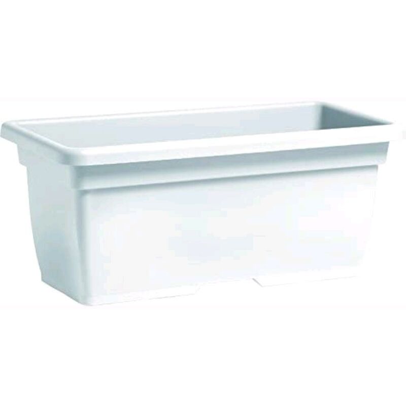 foto del prodotto vaso rettangolare in plastica ppl colore bianco 80x40x34h cm 63 litri mega 