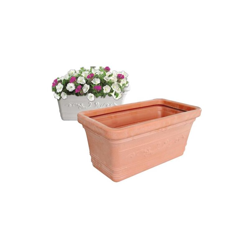 foto del prodotto vaso rettangolare maxi festonato bianco 80x40x35hcm