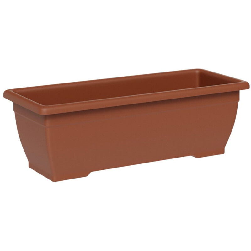 foto del prodotto vaso rettangolare nara in plastica 100 riciclata per fiori e piante da giardino 40 cm red grape