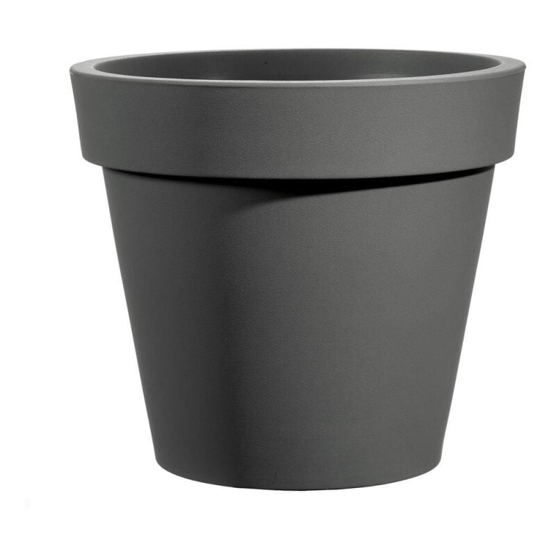 foto del prodotto vaso rotondo in resina easy 35 cm antracite veca