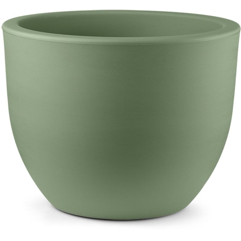 foto del prodotto vaso rotondo in resina eggy 45 cm. mimetic green