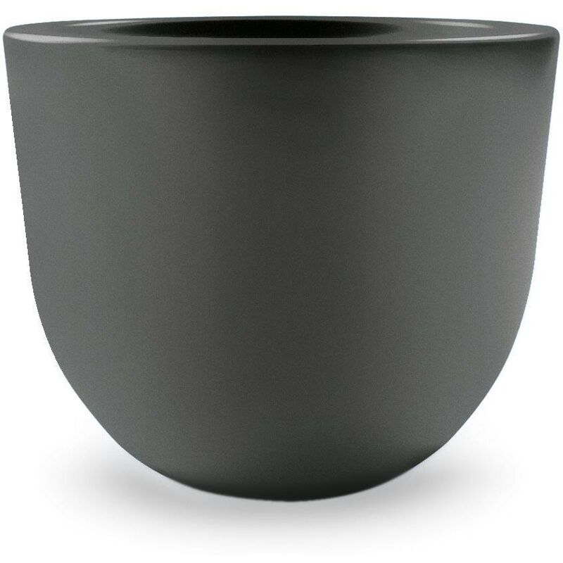 foto del prodotto vaso rotondo in resina eggy 80 cm. antracite