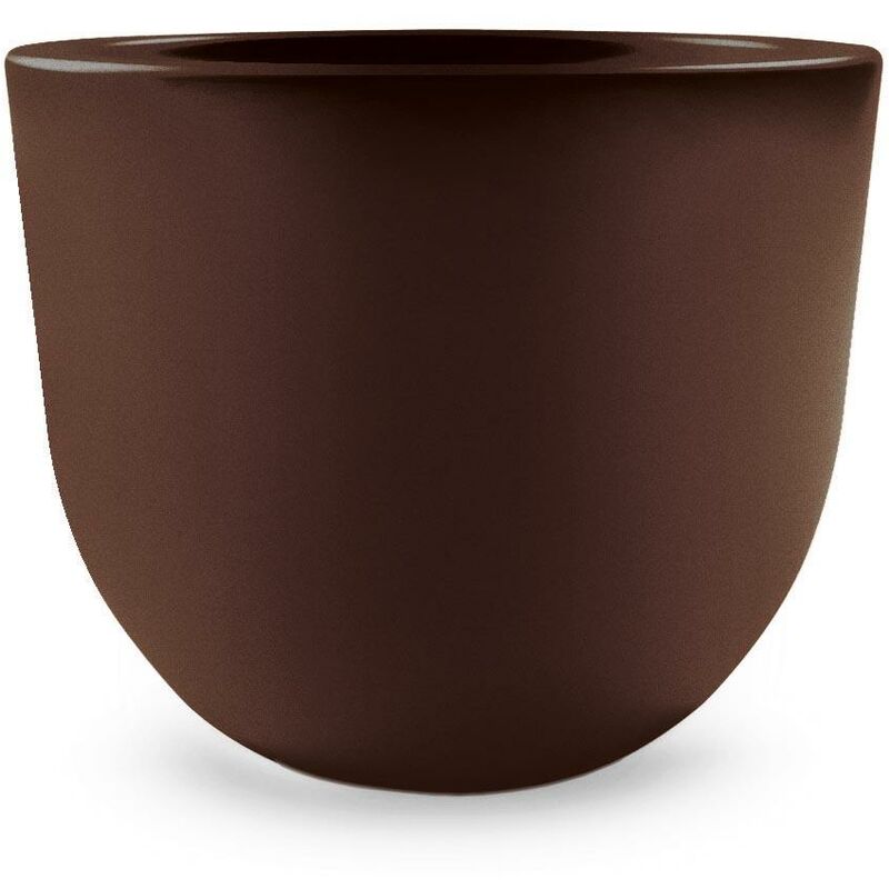 foto del prodotto vaso rotondo in resina eggy 80 cm. bronzo