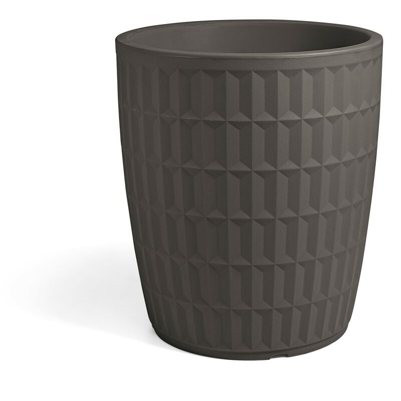 foto del prodotto vaso rotondo in resina tyle 60 cm. antracite