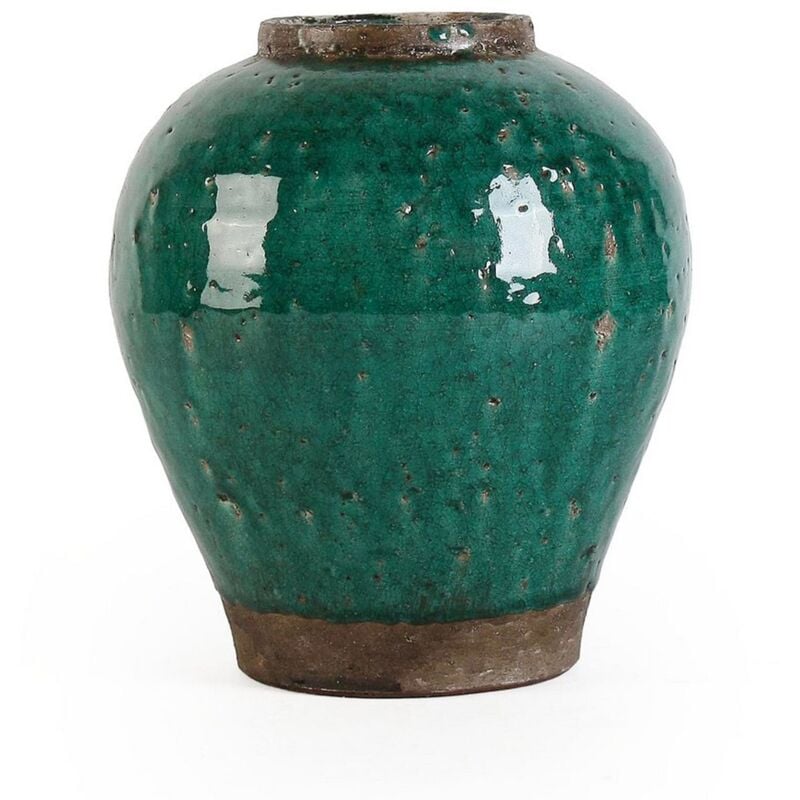 foto del prodotto vaso rune in terracotta per uso interno ed esterno -blu 28 cm