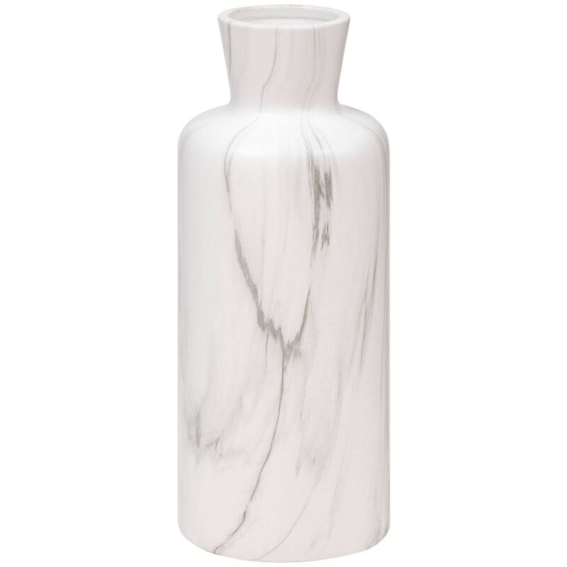 foto del prodotto vaso sao in ceramica bianca e nera effetto marmo h30cm atmosphera cr ateur d int rieur