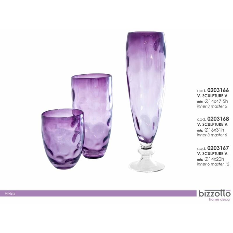 foto del prodotto vaso sculpture viola h.20 bizzotto