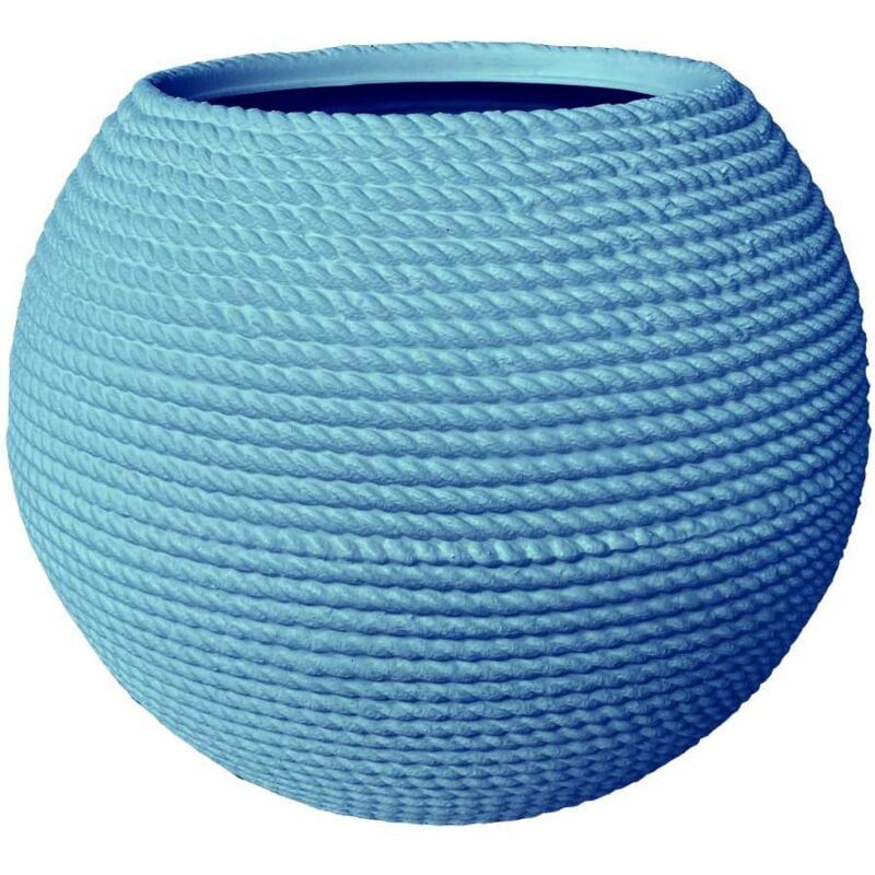 foto del prodotto vaso sfera bali 40 cm colore avio - vaso decorativo effetto corda