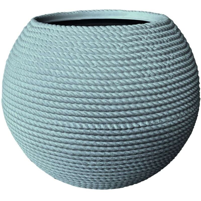 foto del prodotto vaso sfera bali 55x43 cm colore polvere vaso decorativo effetto corda