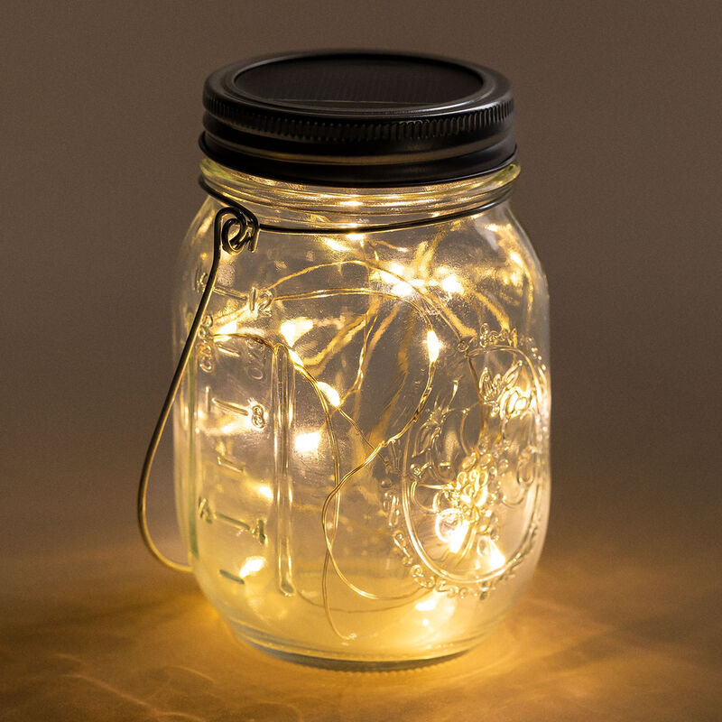 foto del prodotto vaso solare in vetro con ghirlanda led zol sklum
