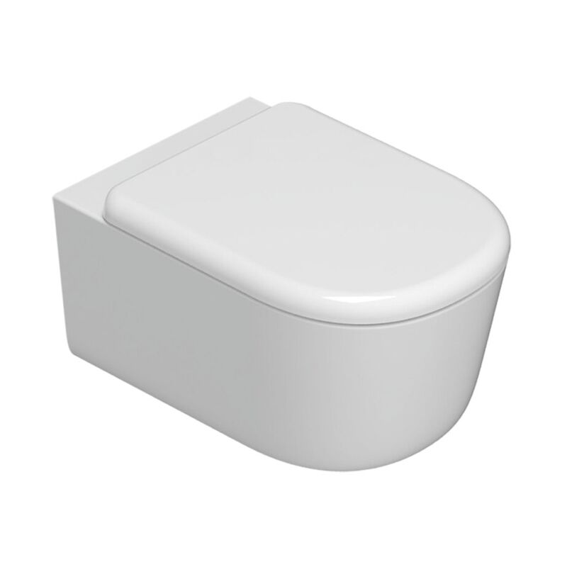 foto del prodotto vaso sospeso cleanstorm in ceramica 54x36 cm globo lalita lts02bi bianco ceramica con copri wc soft close