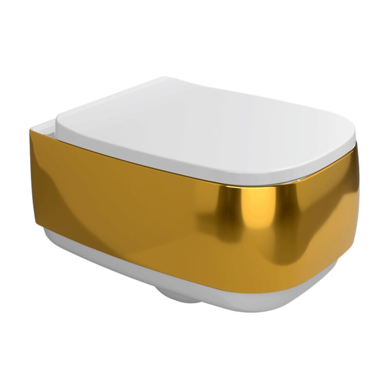 foto del prodotto vaso sospeso con sistema goclean flag flaminia colore metal oro