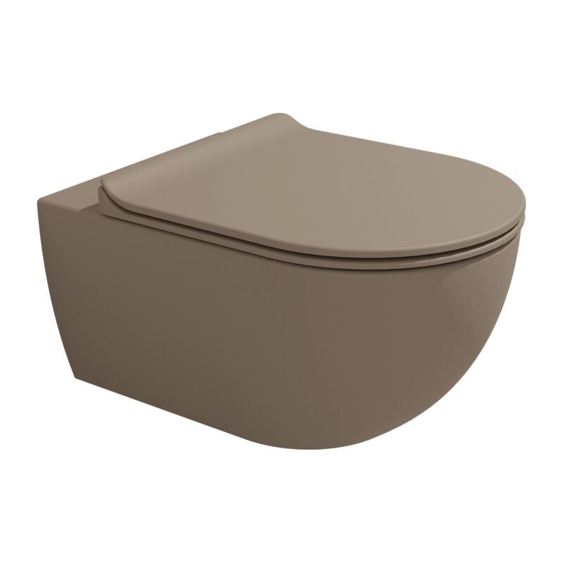 foto del prodotto vaso sospeso goclean app flaminia colore fango