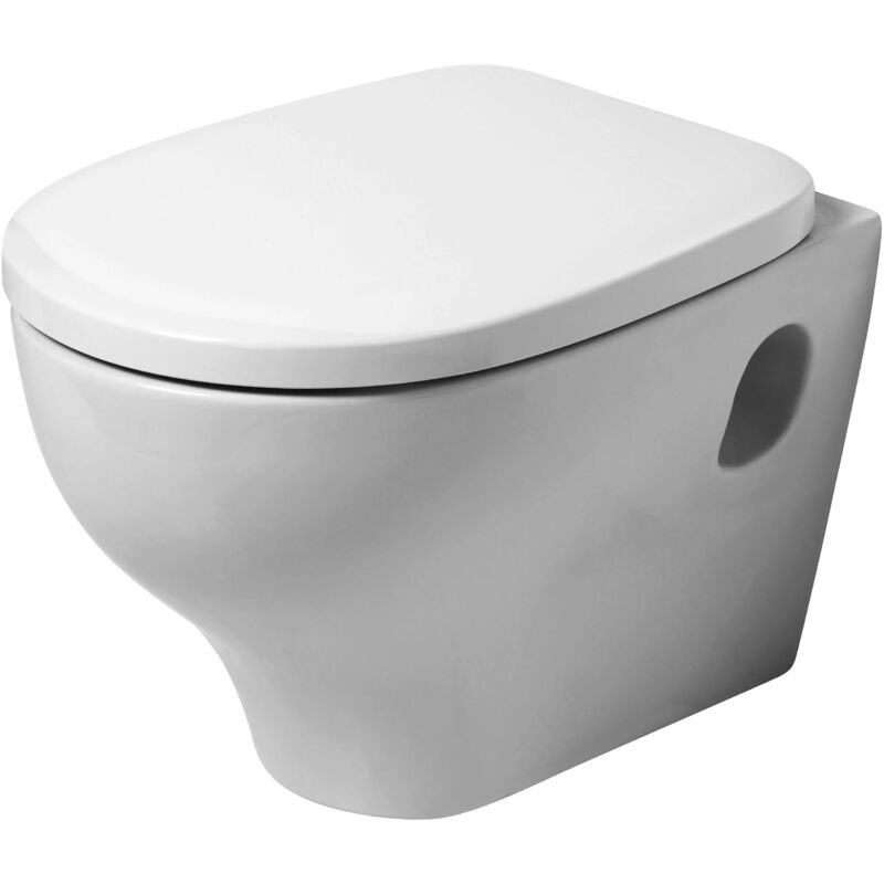 foto del prodotto vaso sospeso porcellana bianco serie pratica senza coprivaso azzurra