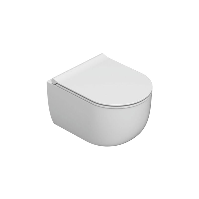 foto del prodotto vaso sospeso senza brida in ceramica 46x34 cm globo mode mes03bi bianco ceramica standard