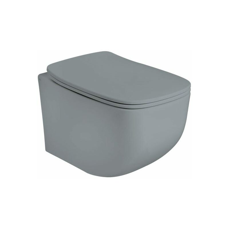 foto del prodotto vaso sospeso senza brida in ceramica grigio opaco mozart