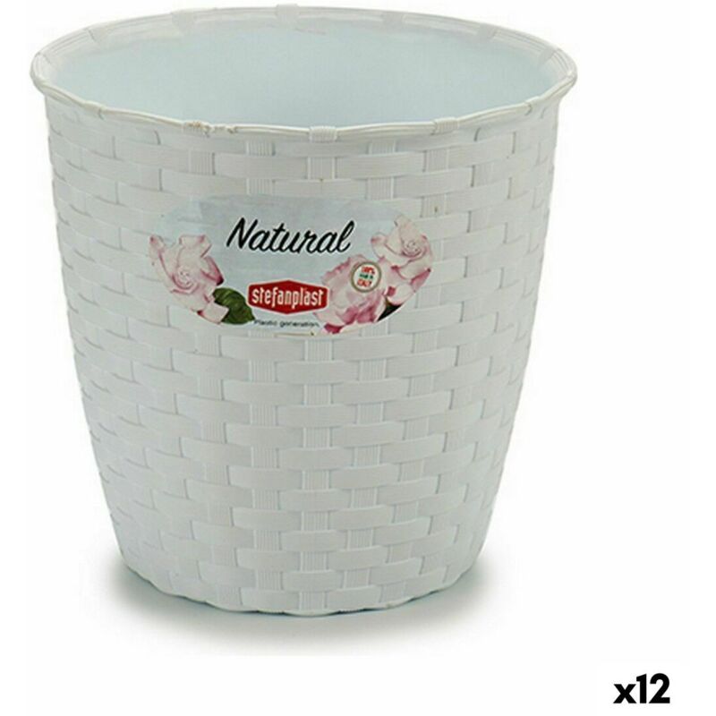 foto del prodotto vaso stefanplast bianco plastica 14 x 13 x 14 cm 12 unit 
