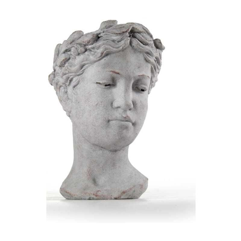 foto del prodotto vaso testa di moro a donna 19x18x27 cm in colore bianco