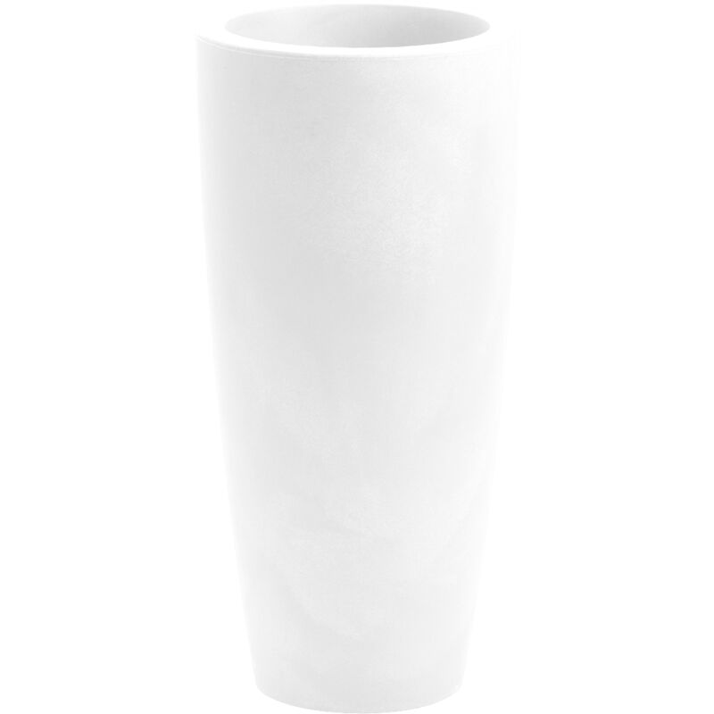 foto del prodotto vaso tondo alto resina talos cm. 90 bianco