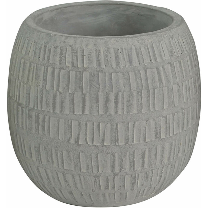 foto del prodotto vaso tondo basso da esterno in fibra di argilla 23x23x19 cm gladiolo
