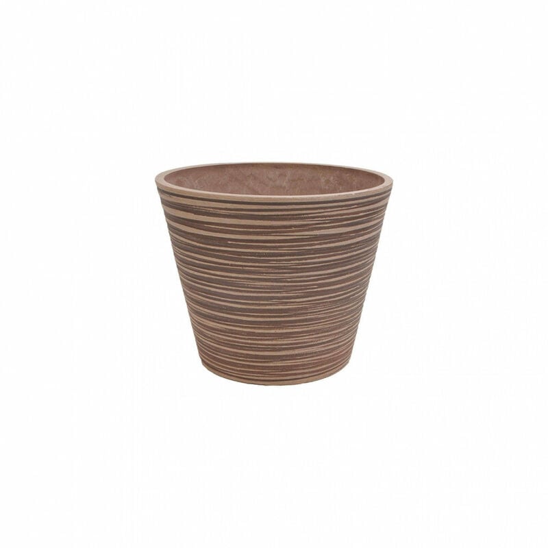 foto del prodotto vaso tondo da esterno giardino in fibra di argilla 41x33,3 cm echium tan