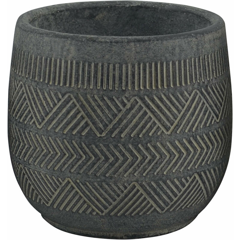 foto del prodotto vaso tondo da esterno giardino in fibra di argilla antracite 16x16x14 cm elleboro
