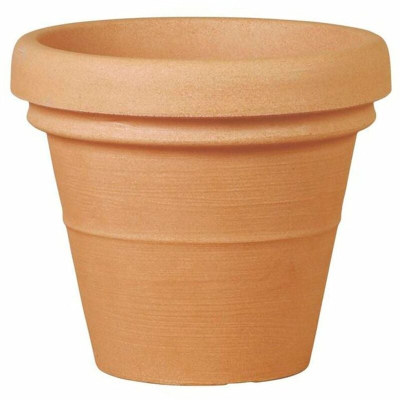 foto del prodotto vaso tondo doppio bordo classic per fiori e piante da giardino 30 cm
